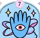青い手のイラスト