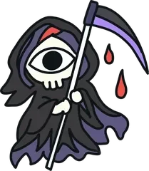 死神のカードのキャラクターのイラスト