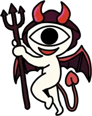 悪魔のカードのキャラクターのイラスト
