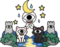 月のカードのキャラクターのイラスト