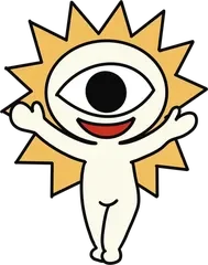 太陽のカードのキャラクターのイラスト