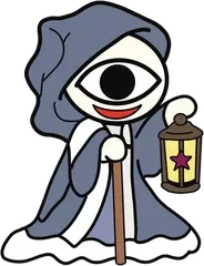 隠者のカードのキャラクターのイラスト